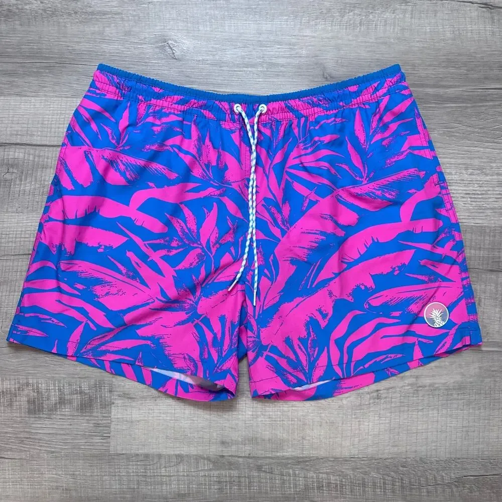 Chubbies Swim Trunks Men's 2XL The Palm Springers 5.5